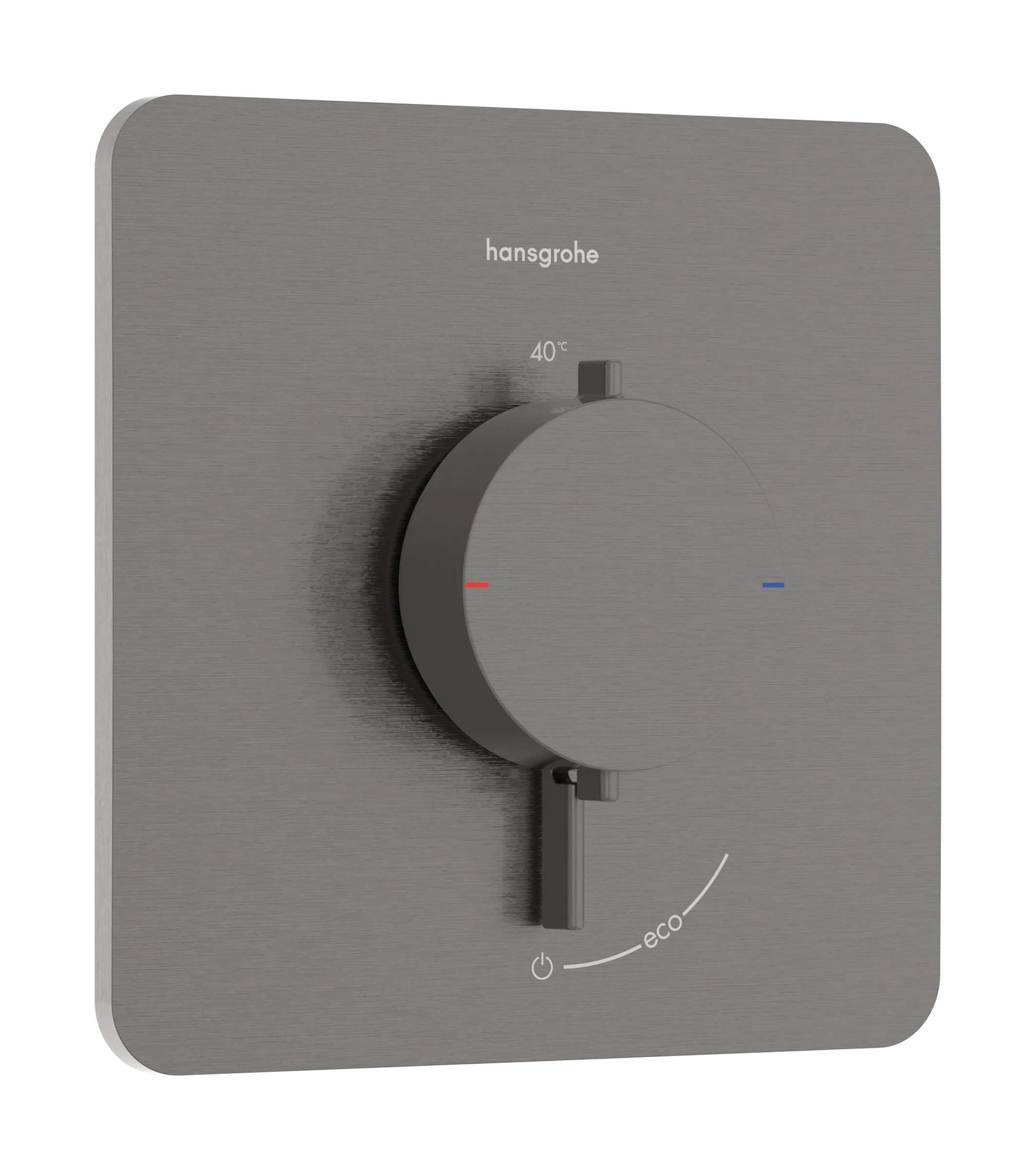 Hansgrohe Ecostat Comfort Q Thermostatic Shower Mixer Concealed 262 X 233 X 168mm Gunmetal/chrome - Brushed