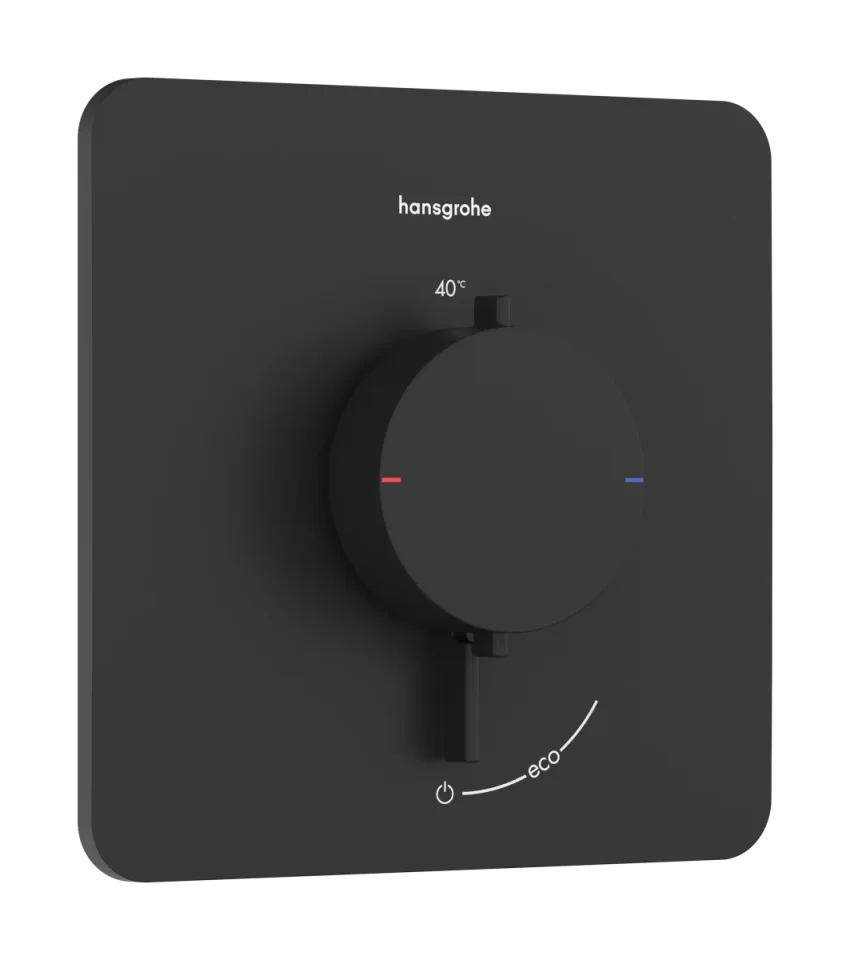 Hansgrohe Ecostat Comfort Q Thermostatic Shower Mixer Concealed 262 X 233 X 168mm Black - Matt product image - Image 1