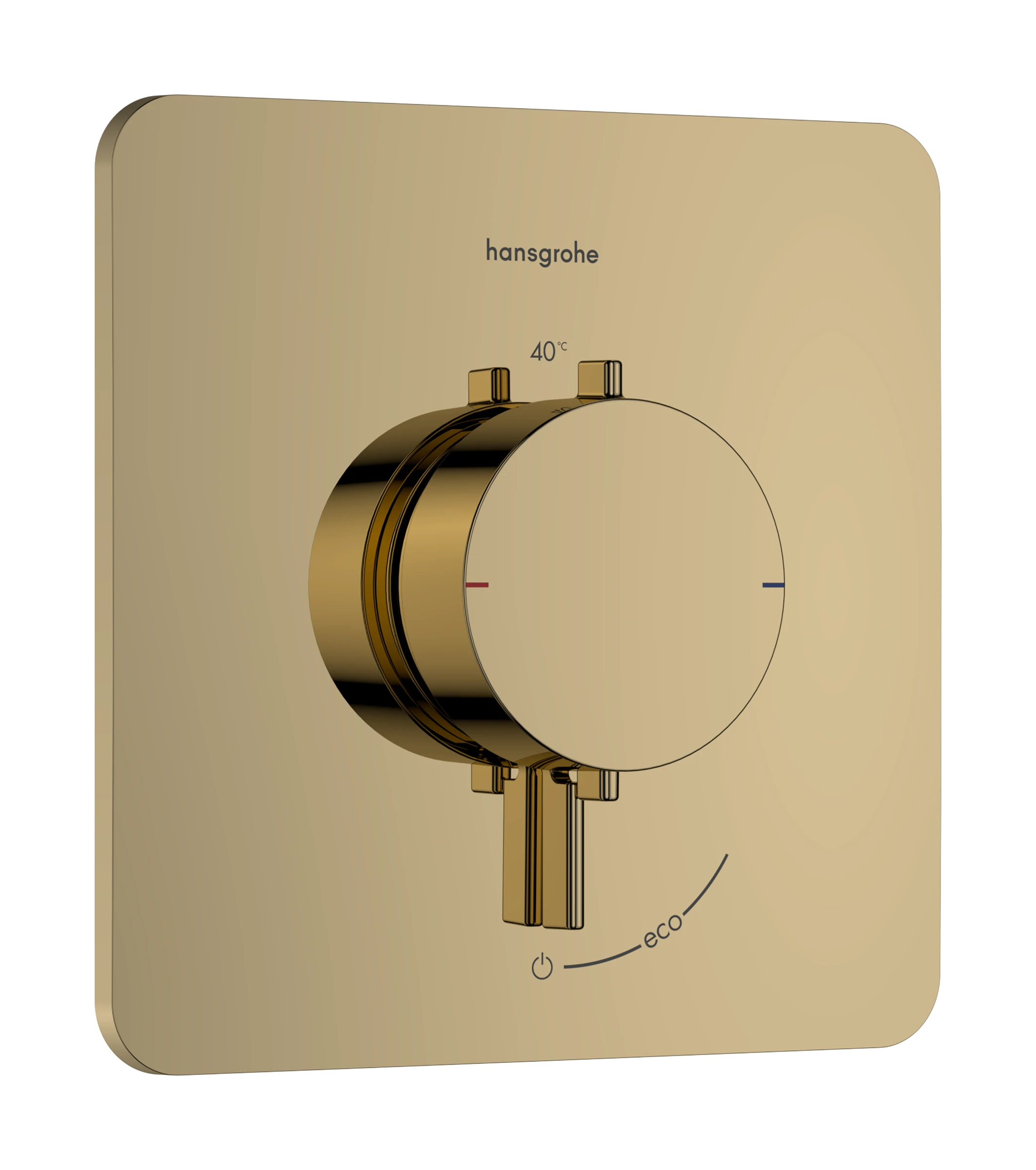 Hansgrohe Ecostat Comfort Q Thermostatic Shower Mixer Concealed 262 X 233 X 168mm Gold - Polished