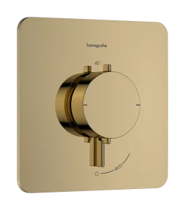 Hansgrohe Ecostat Comfort Q Thermostatic Shower Mixer Concealed 262 X 233 X 168mm Gold - Polished