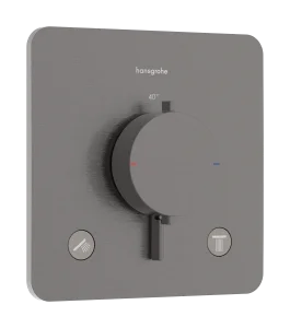 Hansgrohe Ecostat Comfort Q Thermostatic Shower Mixer Concealed 262 X 233 X 168mm Gunmetal/chrome - Brushed