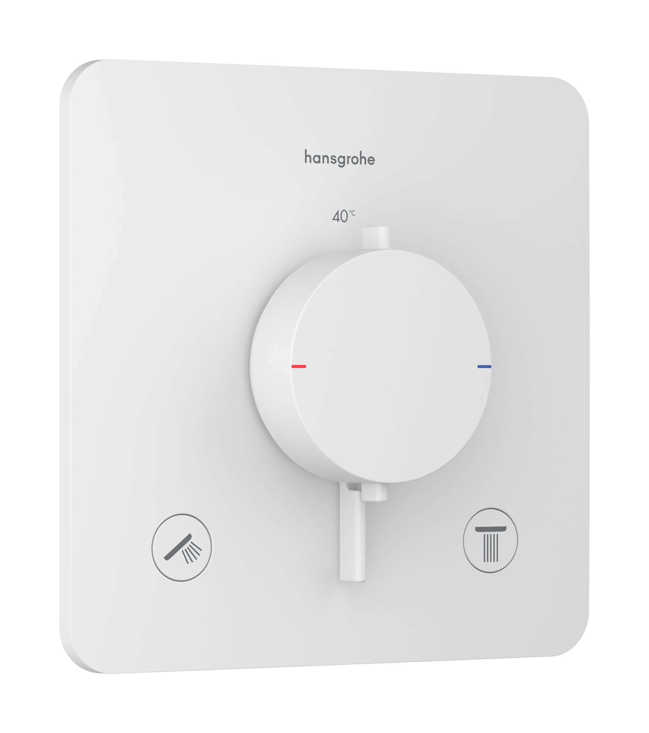 Hansgrohe Ecostat Comfort Q Thermostat For Concealed Installation For 2 Functions Matt White