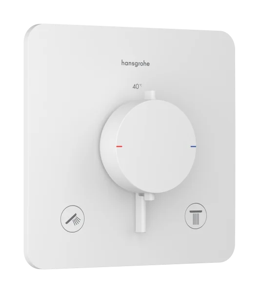 Hansgrohe Ecostat Comfort Q Thermostat For Concealed Installation For 2 Functions Matt White