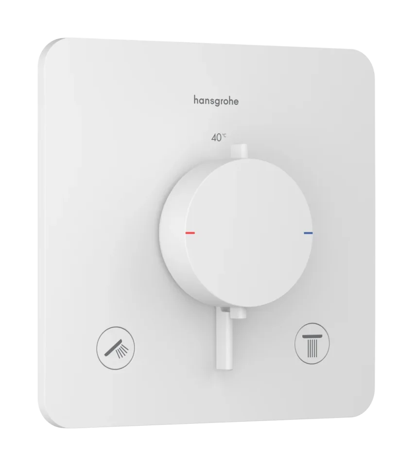 Hansgrohe Ecostat Comfort Q Thermostatic Shower Mixer Concealed 262 X 233 X 168mm White - Matt product image - Image 1