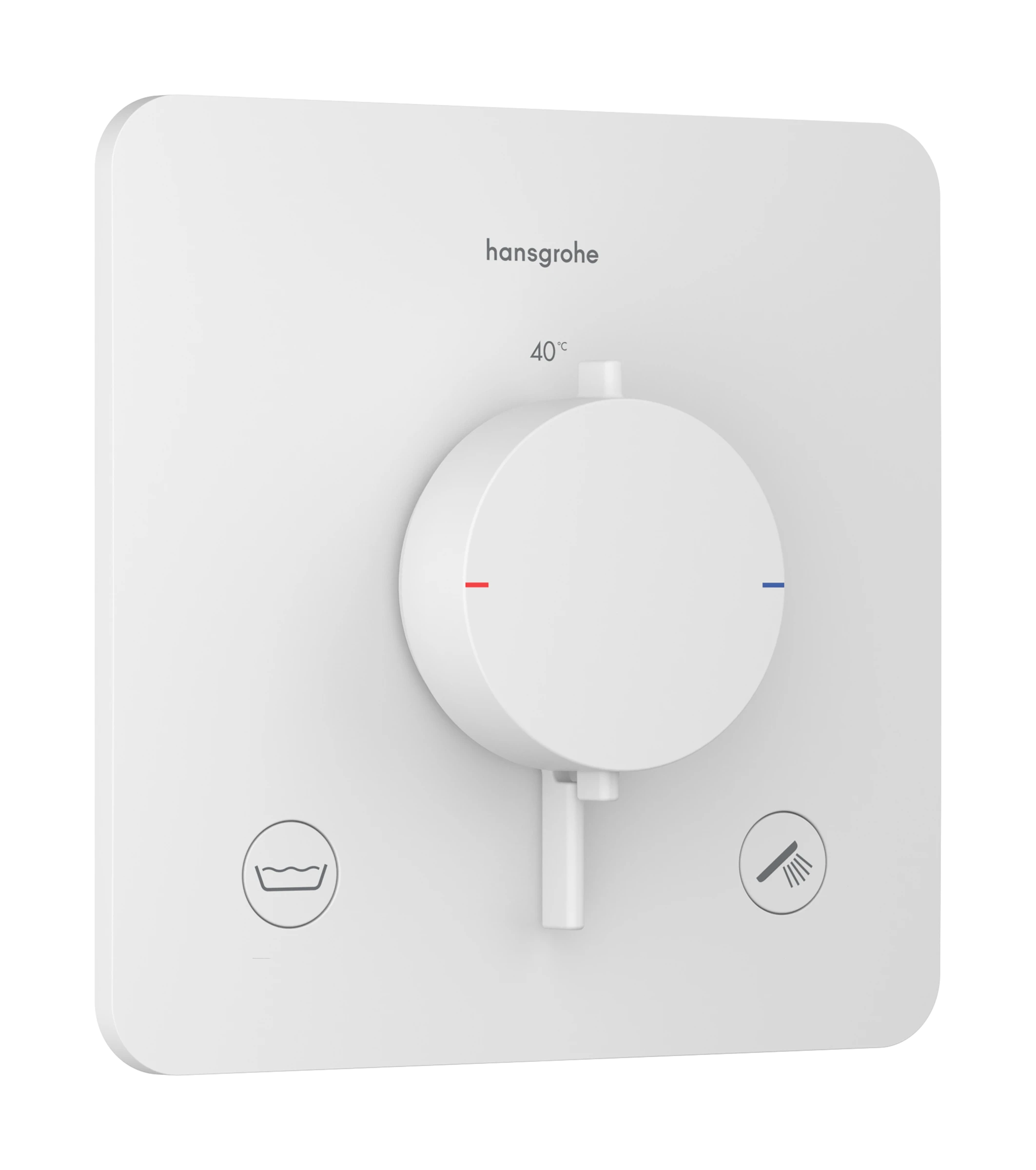 Hansgrohe Ecostat Comfort Q Thermostat For Concealed Installation For 2 Functions With Integrated Security Combination According To En1717 Matt White