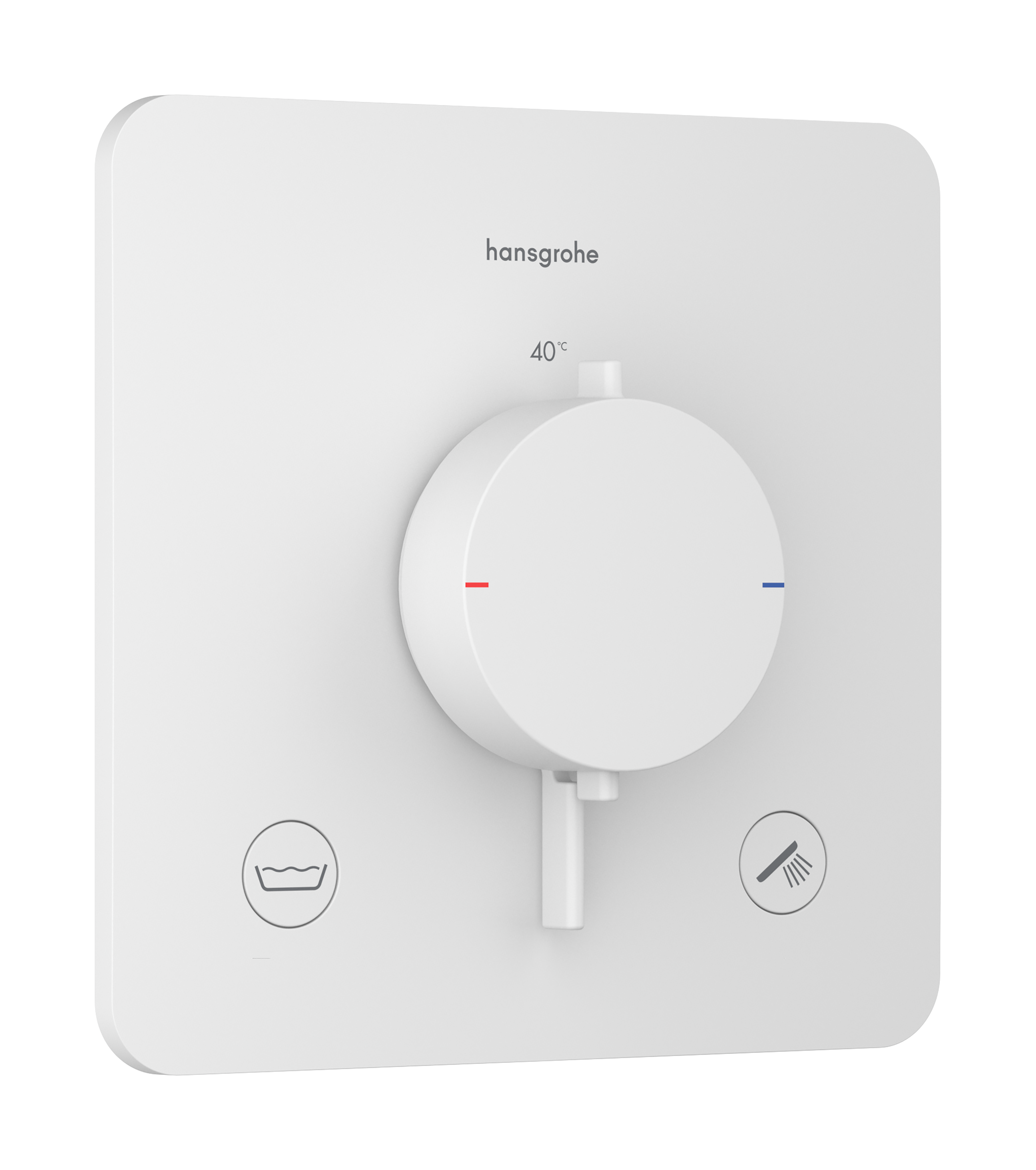 Hansgrohe Ecostat Comfort Q Thermostatic Shower Mixer Concealed 262 X 233 X 168mm White - Matt