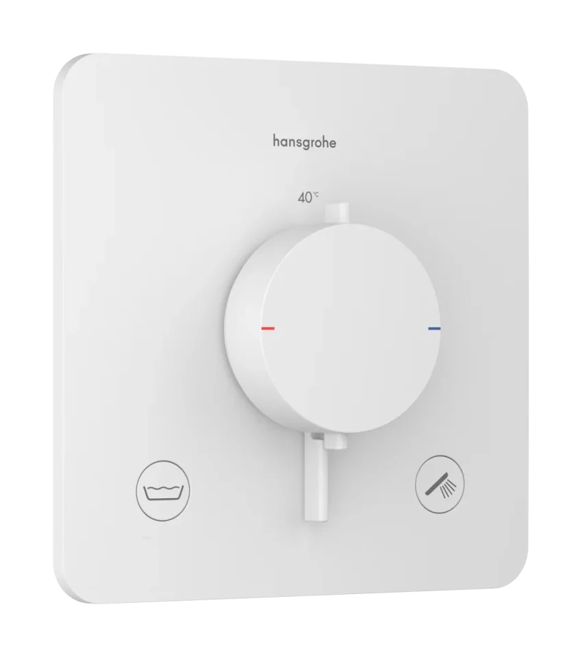 Hansgrohe Ecostat Comfort Q Thermostatic Shower Mixer Concealed 262 X 233 X 168mm White - Matt product image - Image 1