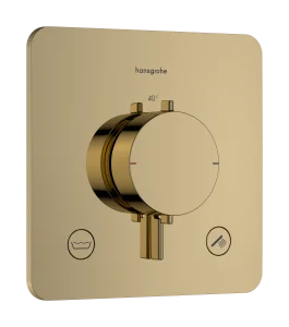 Hansgrohe Ecostat Comfort Q Thermostatic Shower Mixer Concealed 262 X 233 X 168mm Gold - Polished