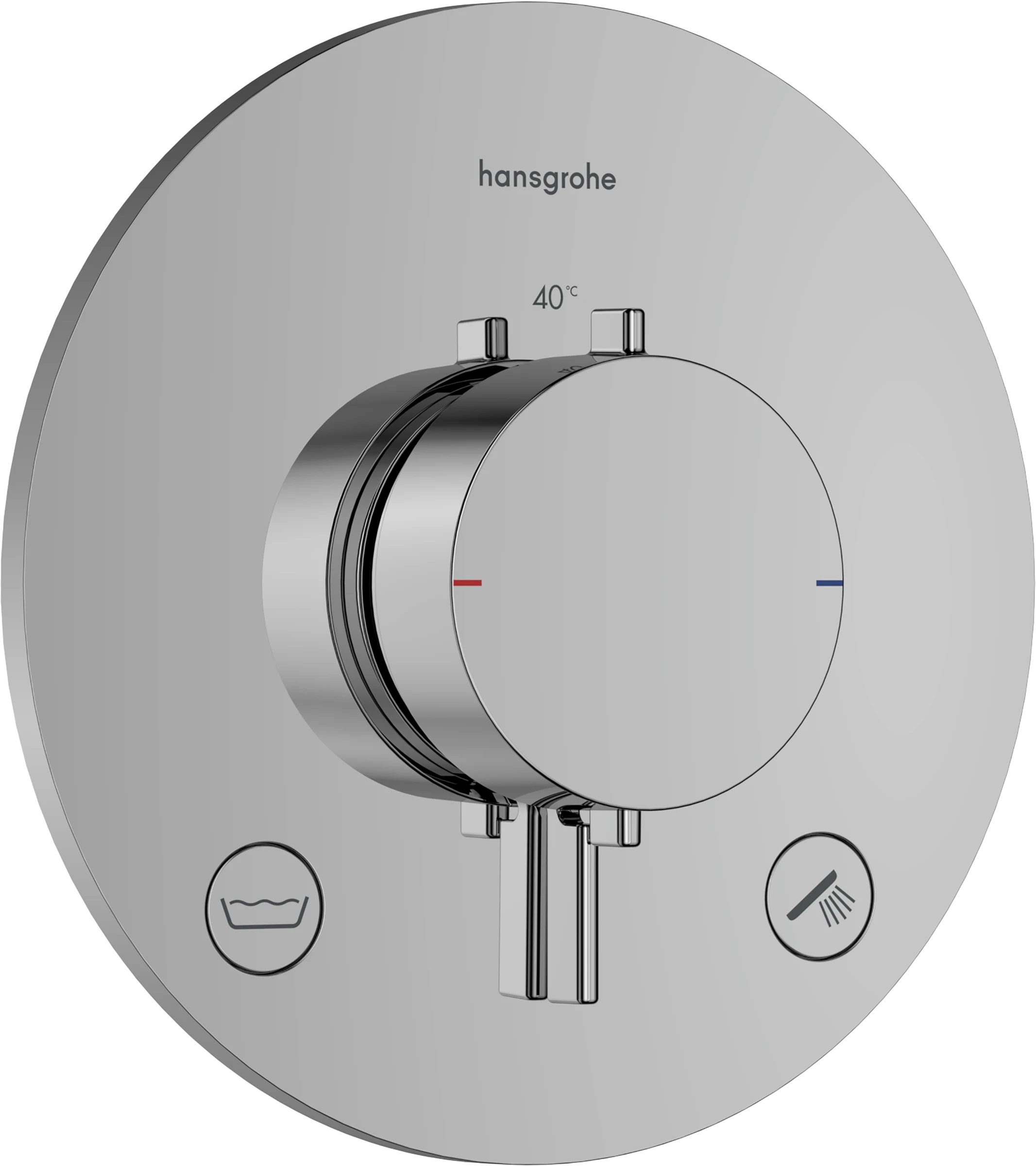 Hansgrohe Ecostat Comfort S Thermostatic Shower Mixer Concealed 262 X 233 X 168mm Chrome