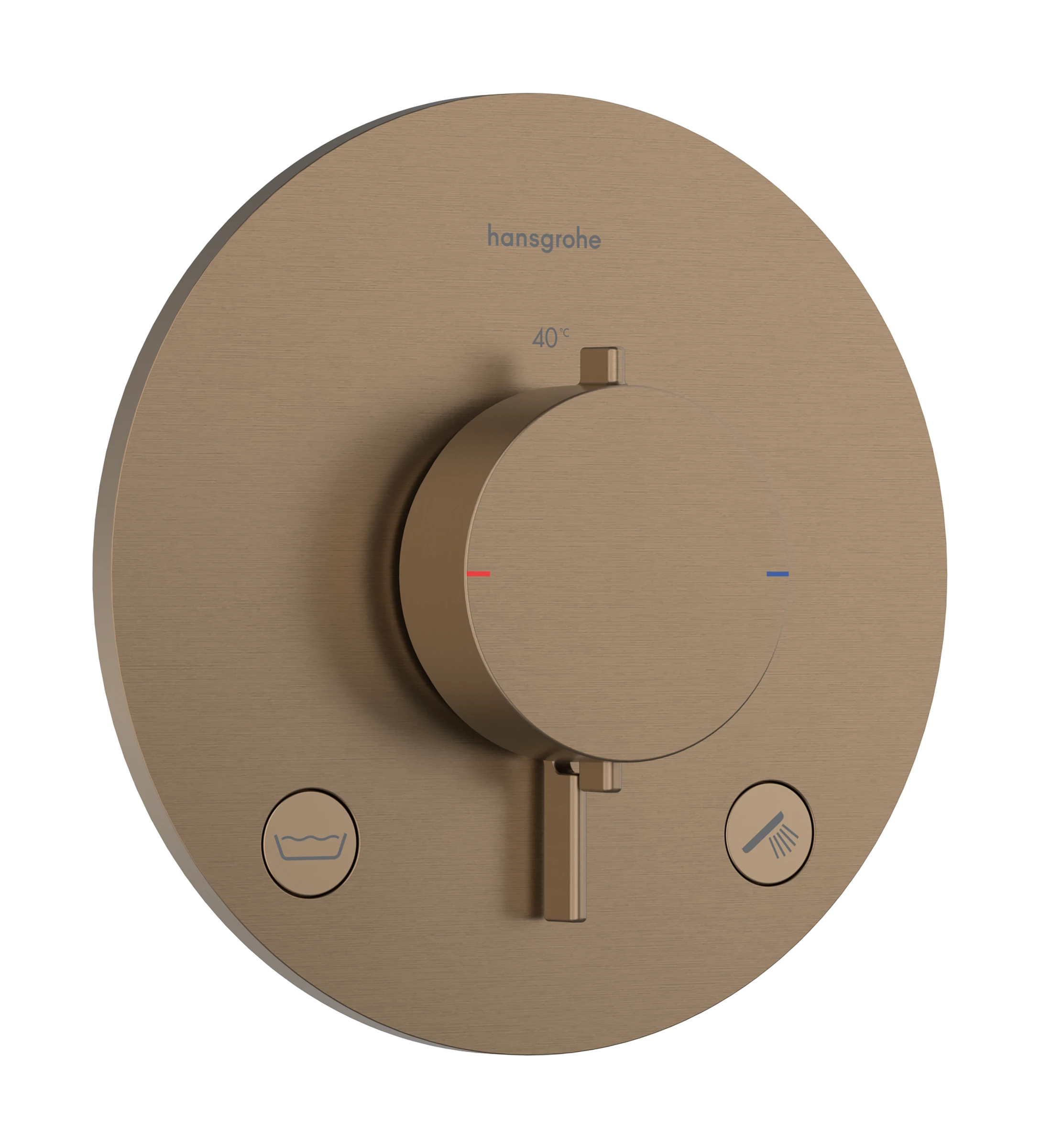 Hansgrohe Ecostat Comfort S Thermostatic Shower Mixer Concealed 262 X 233 X 168mm Bronze - Brushed
