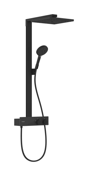 Hansgrohe Raindance E Showerpipes With Thermostatic Mixer 1150 X 355 X 250mm Black - Matt