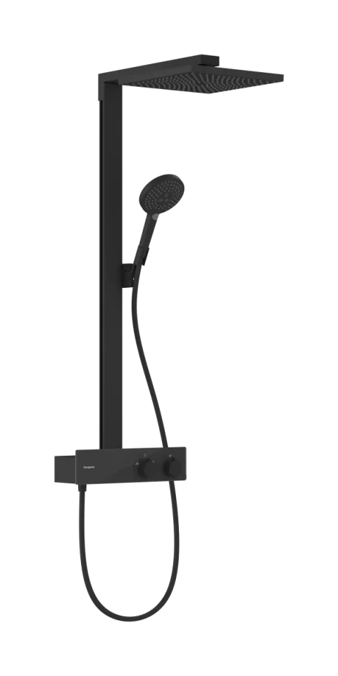 Hansgrohe Raindance E Showerpipes With Thermostatic Mixer 1150 X 355 X 250mm Black - Matt product image - Image 1