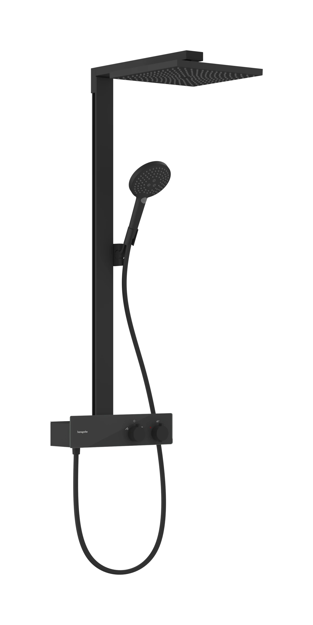 Hansgrohe Raindance E Showerpipes With Thermostatic Mixer 1150 X 355 X 250mm Black - Matt