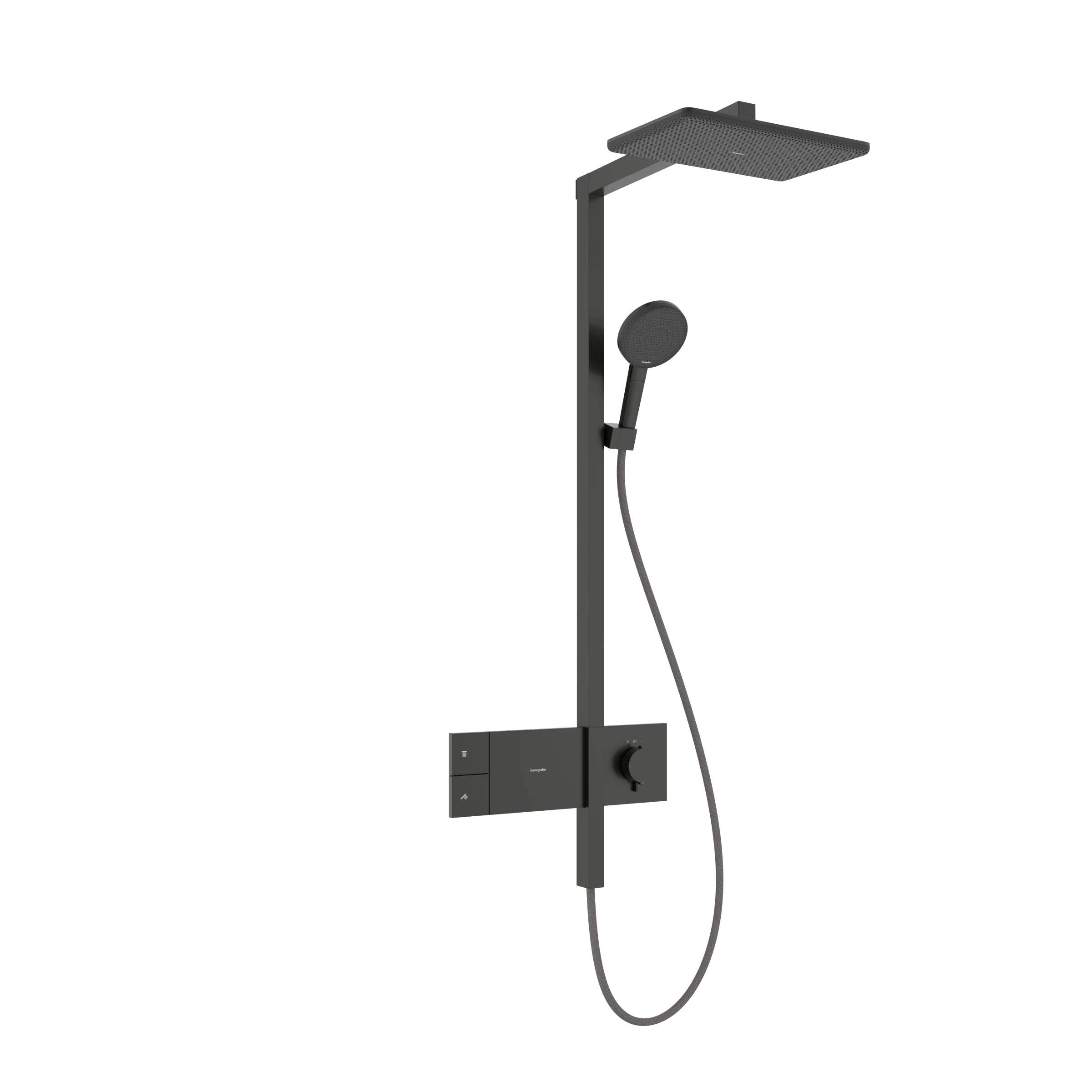 Hansgrohe Raindance Alive Q Showerpipes With Thermostatic Mixer 1170 X 350 X 180mm Gunmetal/chrome - Brushed