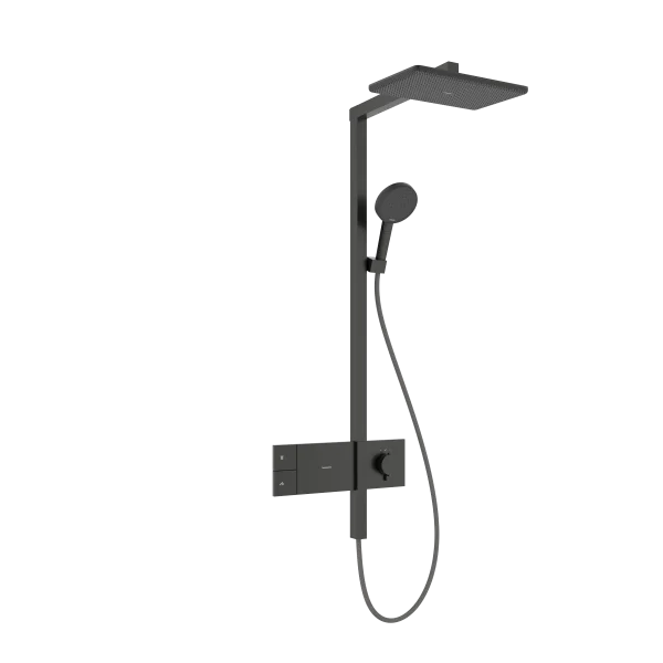 Hansgrohe Raindance Alive Q Showerpipes With Thermostatic Mixer 1170 X 350 X 180mm Gunmetal/chrome - Brushed