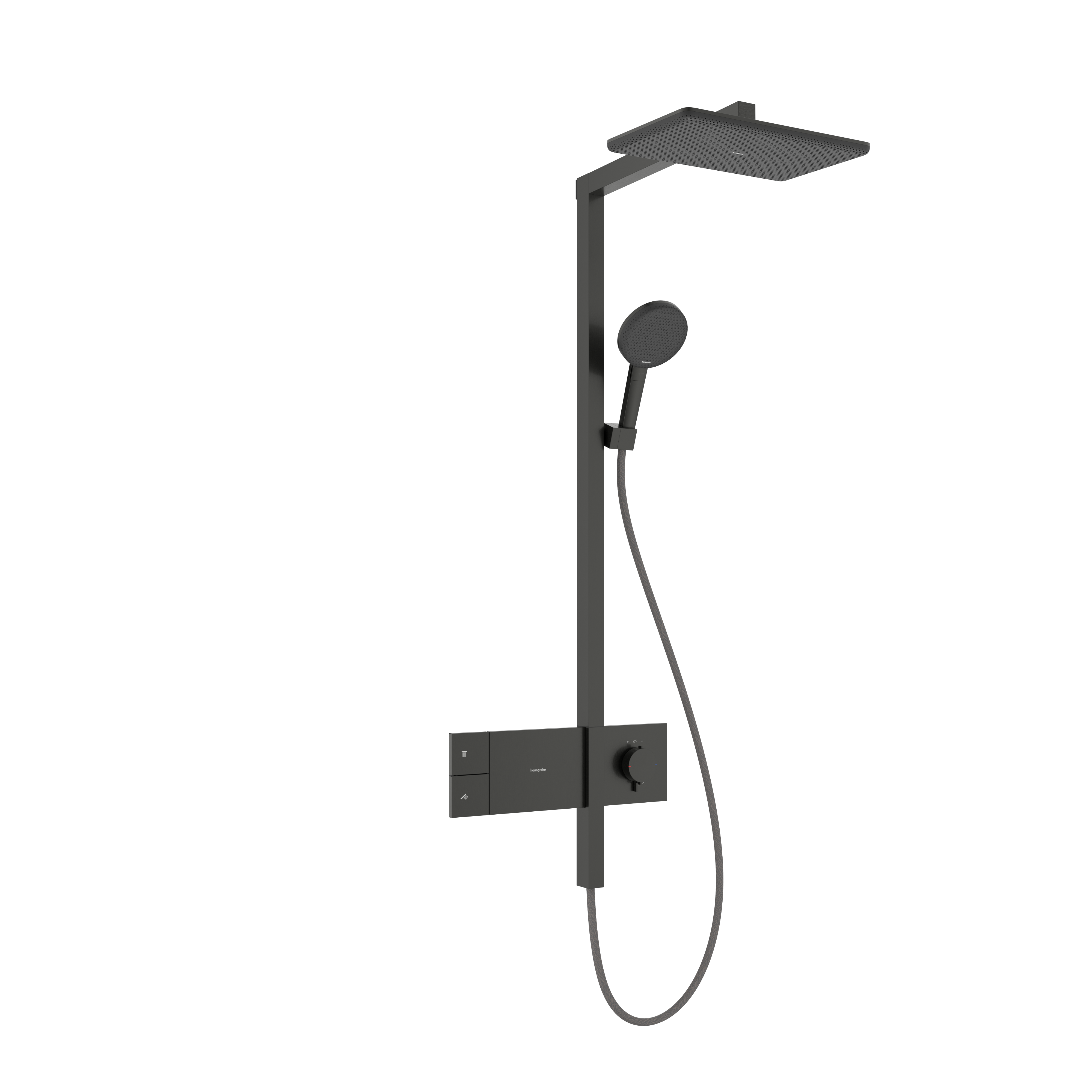 Hansgrohe Raindance Alive Q Showerpipes With Thermostatic Mixer 1170 X 350 X 180mm Gunmetal/chrome - Brushed product image - Image 1