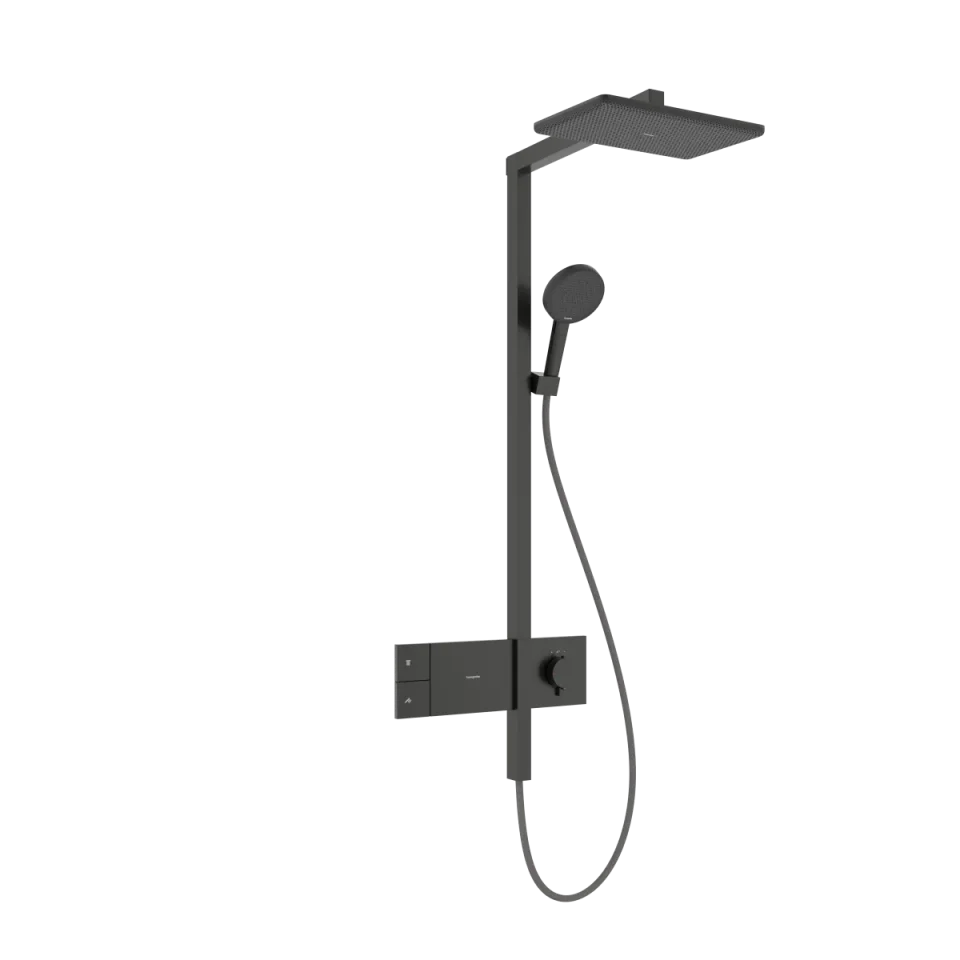 Hansgrohe Raindance Alive Q Showerpipes With Thermostatic Mixer 1170 X 350 X 180mm Gunmetal/chrome - Brushed product image - Image 1
