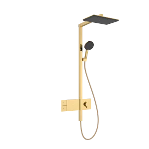 Hansgrohe Raindance Alive Q Showerpipes With Thermostatic Mixer 1170 X 350 X 180mm Gold - Polished