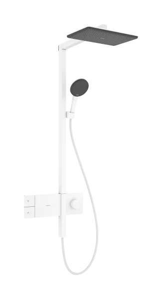 Hansgrohe Raindance Alive Q Showerpipes With Thermostatic Mixer 1170 X 350 X 180mm White - Matt
