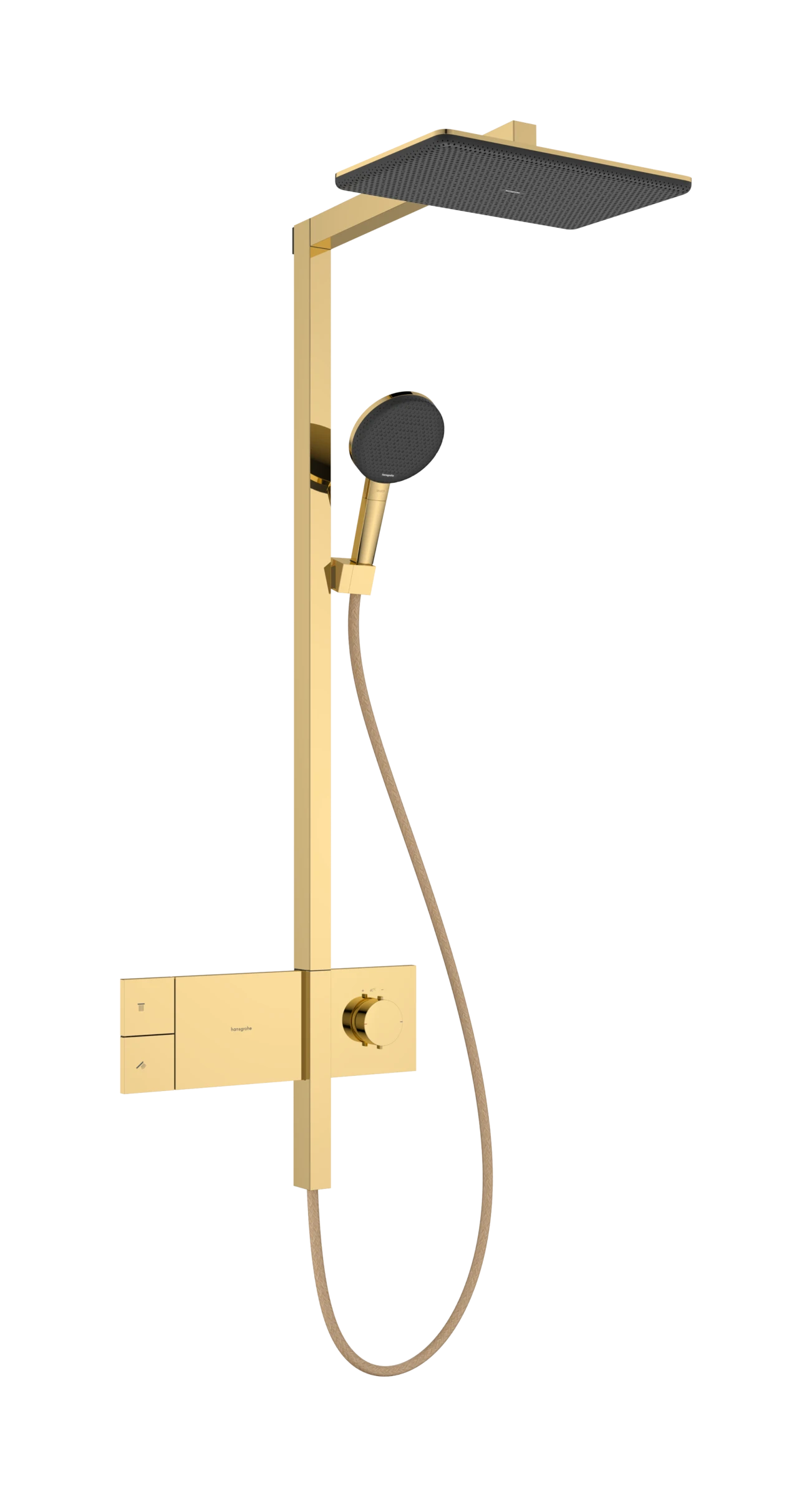 Hansgrohe Raindance Alive Q Showerpipes With Thermostatic Mixer 1170 X 350 X 180mm Gold - Polished