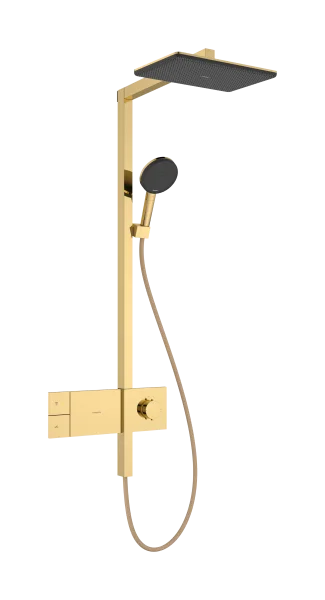 Hansgrohe Raindance Alive Q Showerpipes With Thermostatic Mixer 1170 X 350 X 180mm Gold - Polished