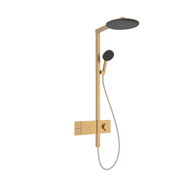 Hansgrohe Raindance Alive S Showerpipes With Thermostatic Mixer 1170 X 350 X 180mm Bronze - Brushed