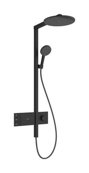 Hansgrohe Raindance Alive S Showerpipes With Thermostatic Mixer 1170 X 350 X 180mm Black - Matt