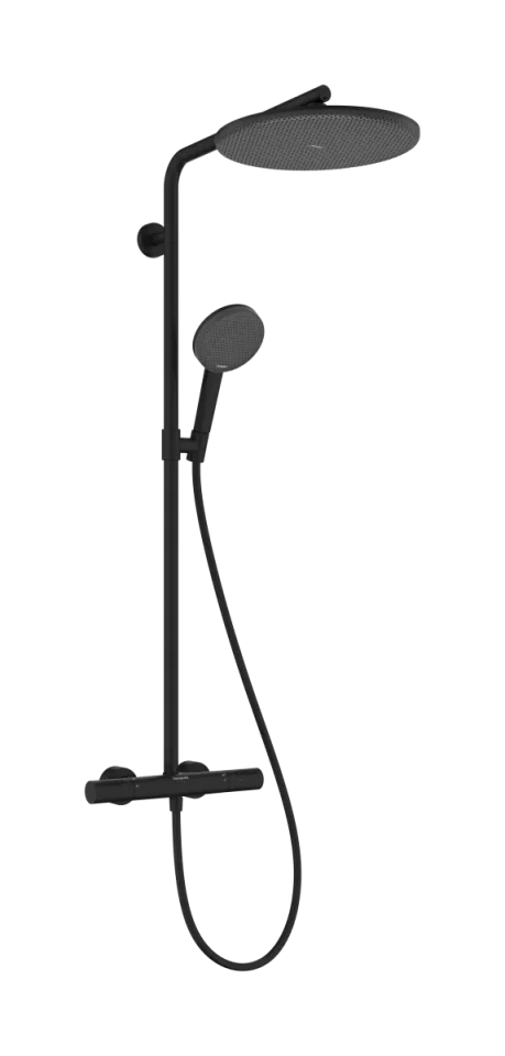 Hansgrohe Raindance Alive S Puro Showerpipes With Thermostatic Mixer 1170 X 350 X 180mm Black - Matt product image - Image 1