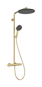 Hansgrohe Raindance Alive S Puro Showerpipes With Thermostatic Mixer 1170 X 350 X 180mm Gold - Polished
