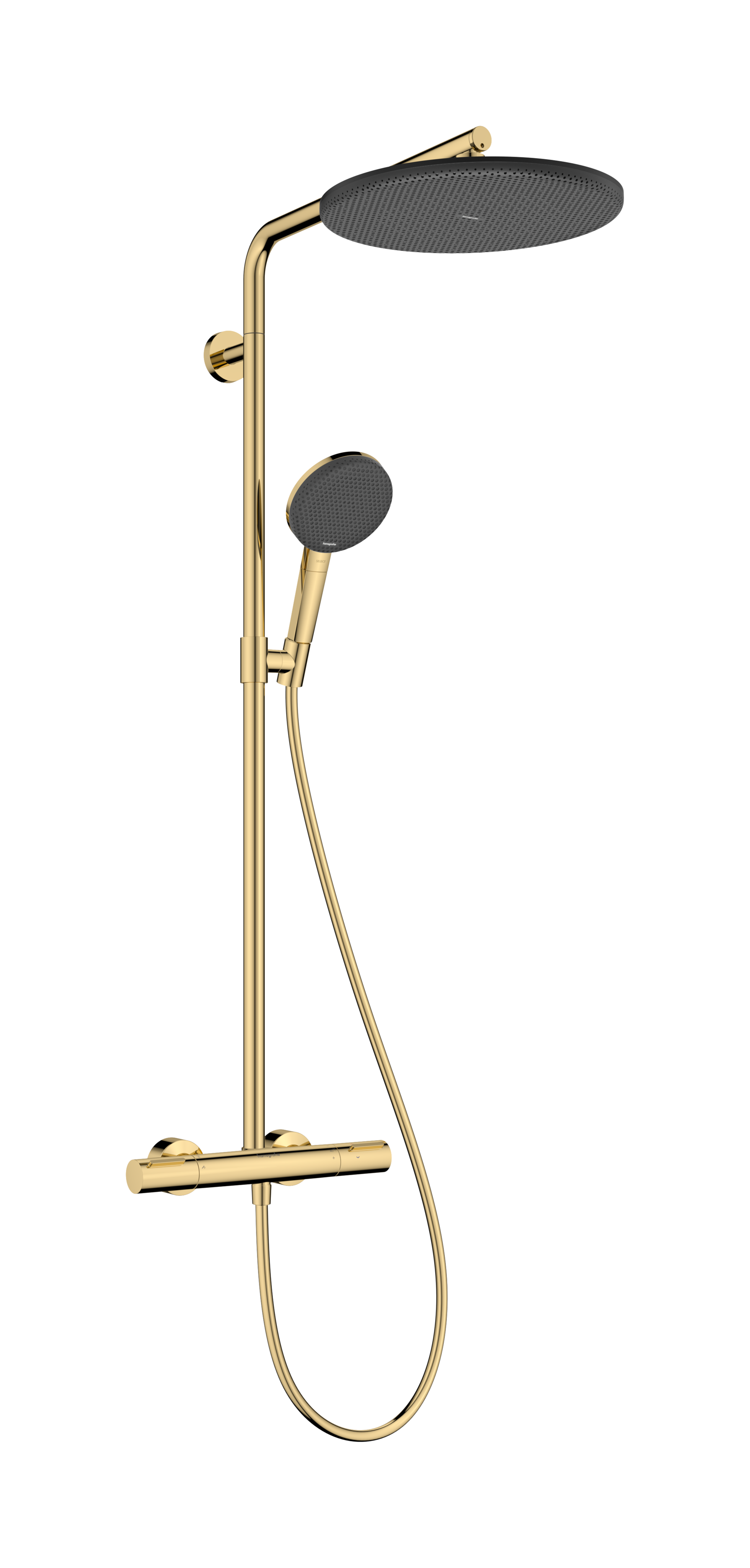 Hansgrohe Raindance Alive S Puro Showerpipes With Thermostatic Mixer 1170 X 350 X 180mm Gold - Polished product image - Image 1