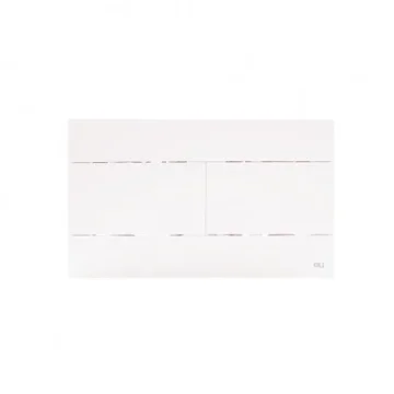 Oli Slim White Soft Touch Mechanical Flush Plate TD