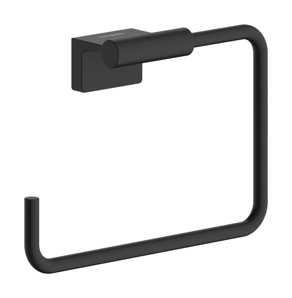 Hansgrohe Addstoris S Towel Ring 140 X 60 X 240mm Black - Matt product image - Image 1