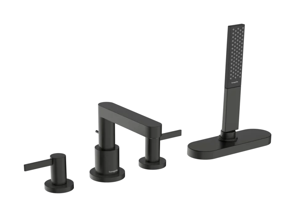 Hansgrohe Finoris Bath Mixers Concealed 553 X 285 X 229mm Gunmetal/chrome - Brushed product image - Image 1