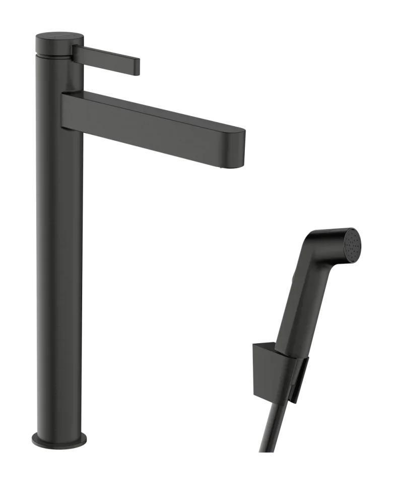 Hansgrohe Finoris Manual Mixers 558 X 314 X 81mm Gunmetal/chrome - Brushed product image - Image 1