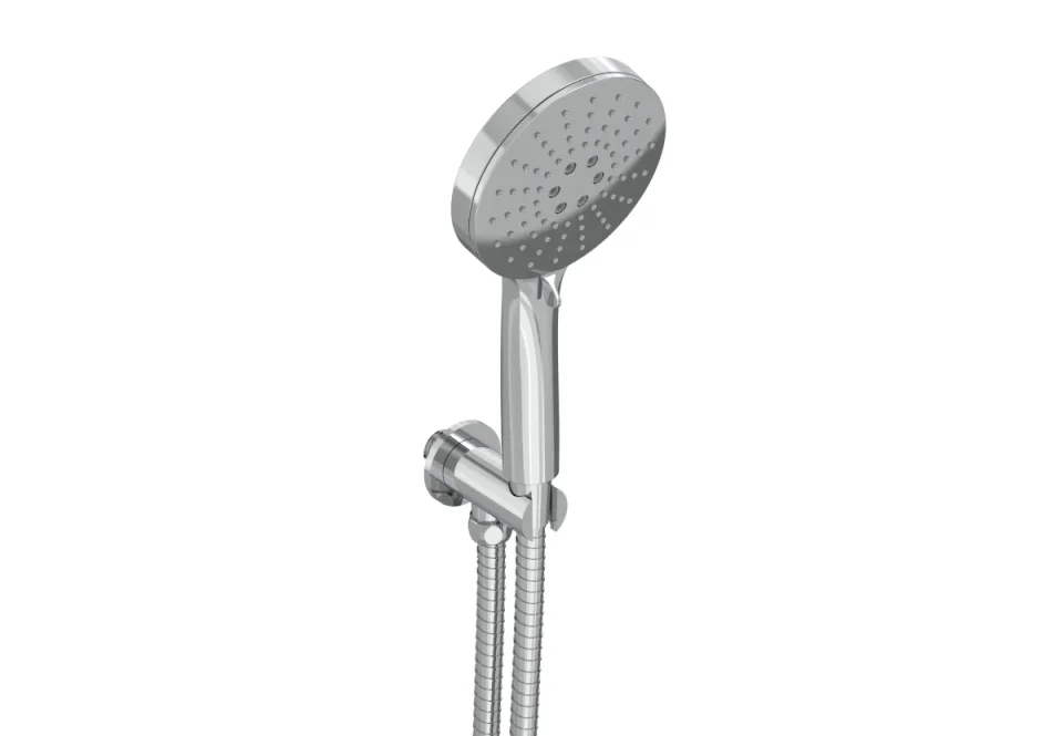Saneux Cos 3 Function Handset - W/ Outlet Elbow & Holder & 150cm Hose - Chrome product image - Image 1