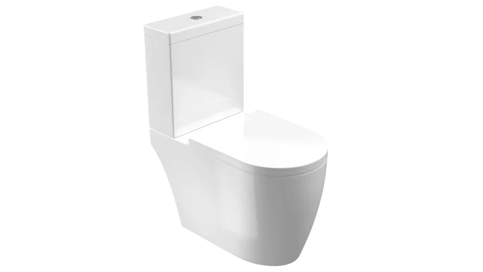 Saneux Uni Close Coupled Open Back Wc Pan - Rimless product image - Image 1