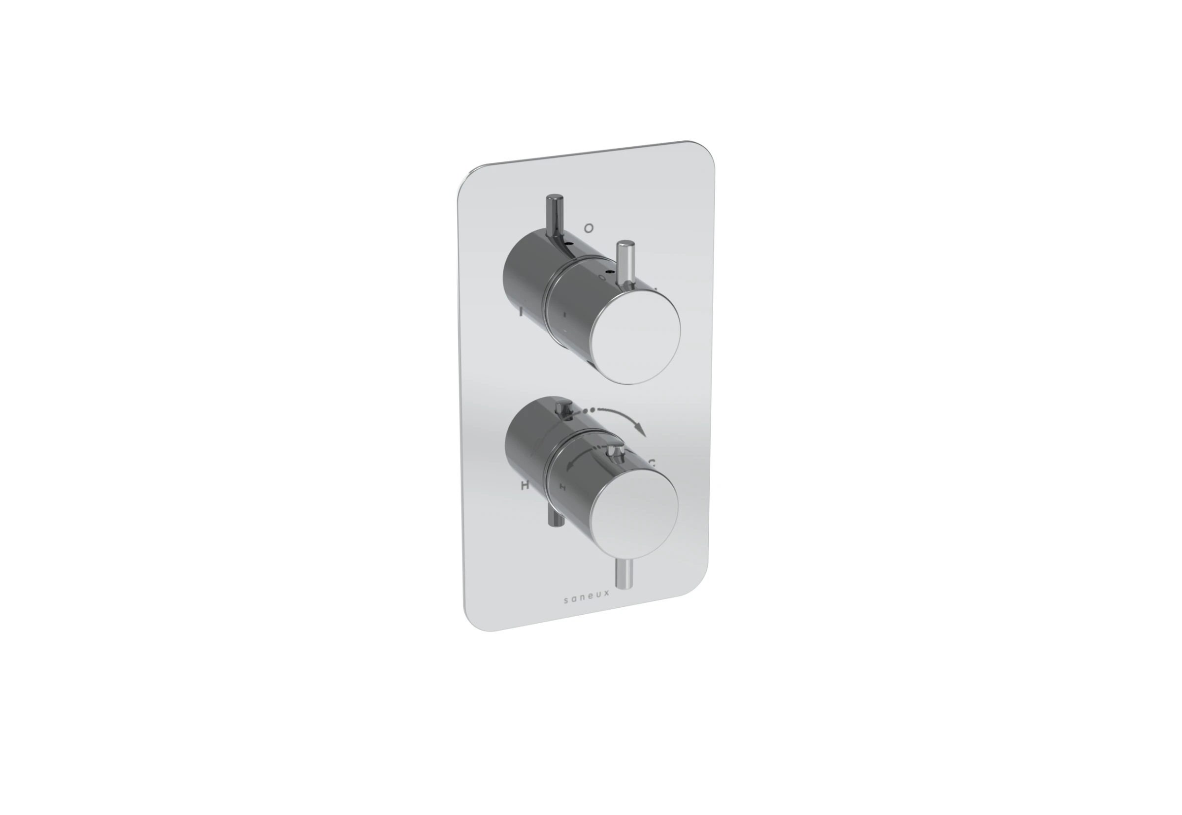 Saneux Cos 1 Way Thermostatic Shower Valve Kit - W/ Classic Handle - Chrome