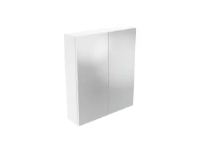 Saneux Austen 60cm 2 Door Mirror Cabinet - Gloss White