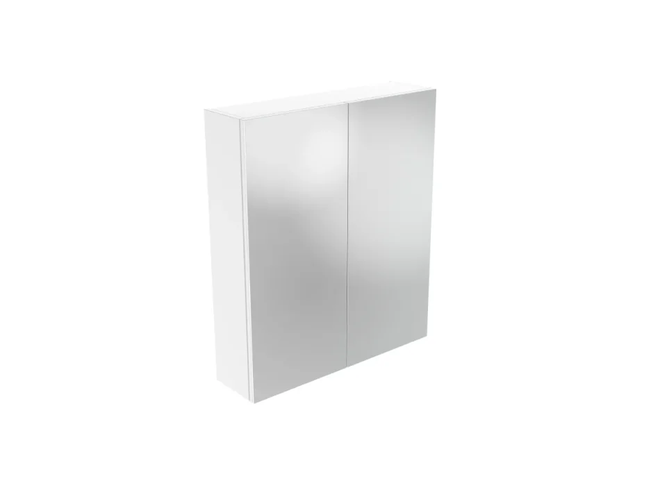 Saneux Austen 60cm 2 Door Mirror Cabinet - Gloss White product image - Image 1
