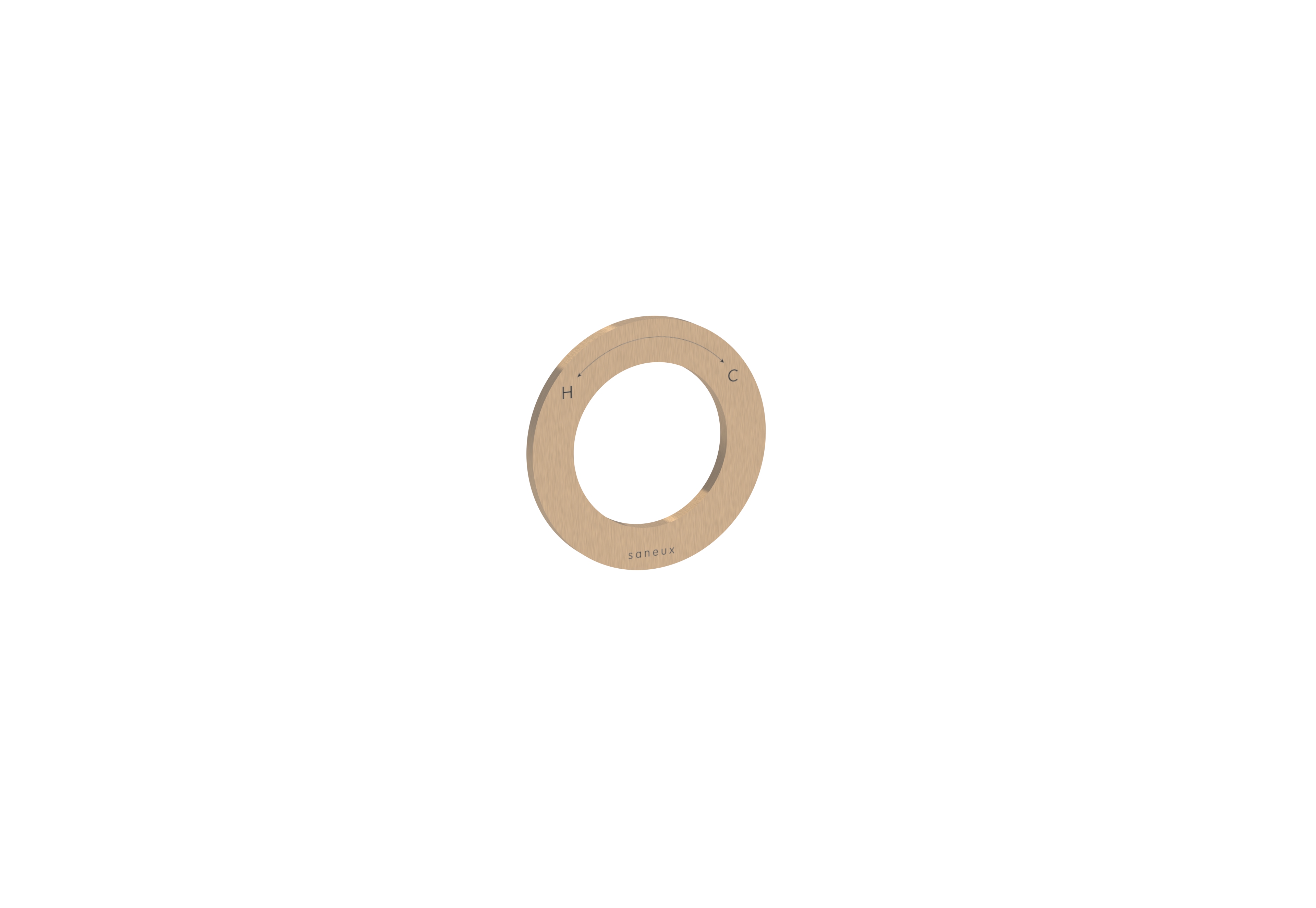 Saneux Cos - Ring Valve - Thermostatic Ring & Shroud - Brushed Bronze
