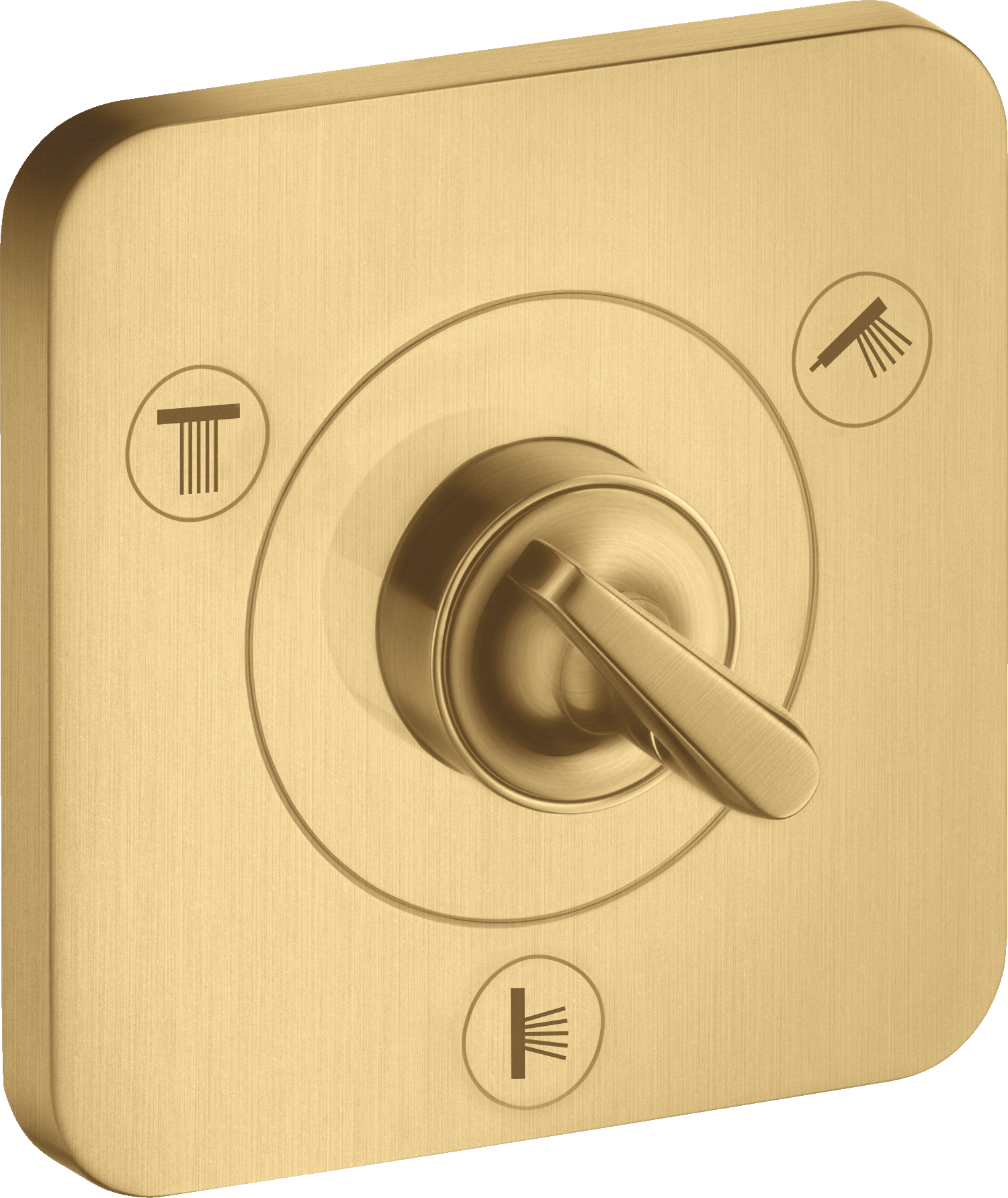 Axor Citterio E Manual Shut-off & Diverter Valves 300 X 206 X 136mm Gold - Brushed