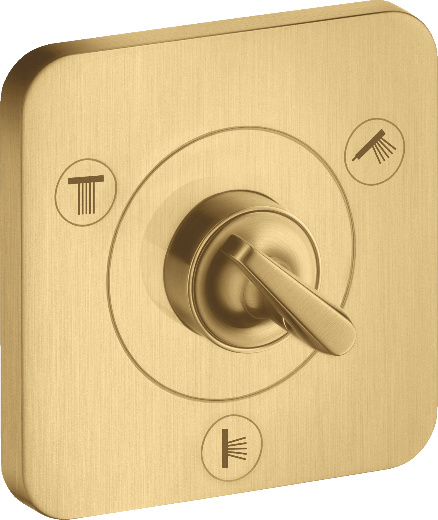 Axor Citterio E Manual Shut-off & Diverter Valves 300 X 206 X 136mm Gold - Brushed