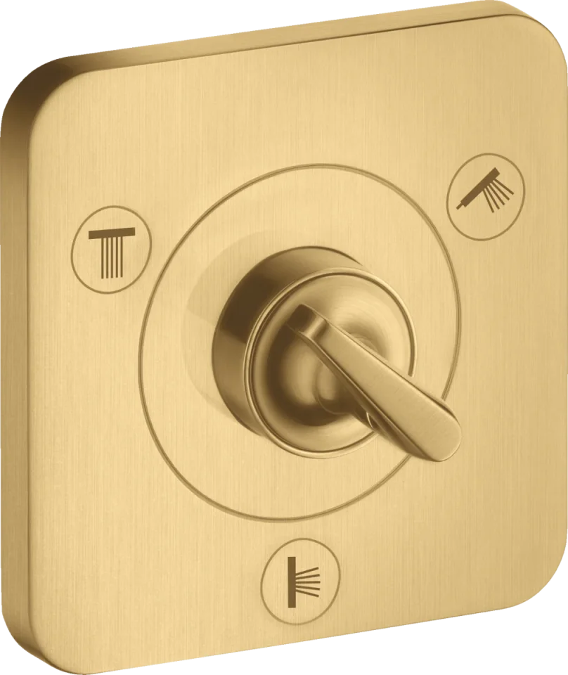 Axor Citterio E Manual Shut-off & Diverter Valves 300 X 206 X 136mm Gold - Brushed product image - Image 1