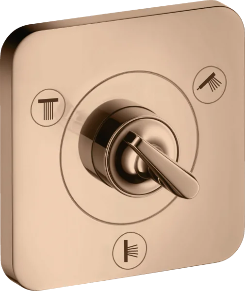 Axor Citterio E Manual Shut-off & Diverter Valves 300 X 206 X 136mm Rose Gold/gold - Polished