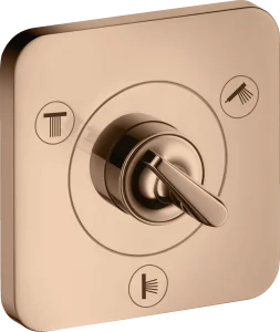 Axor Citterio E Manual Shut-off & Diverter Valves 300 X 206 X 136mm Rose Gold/gold - Polished