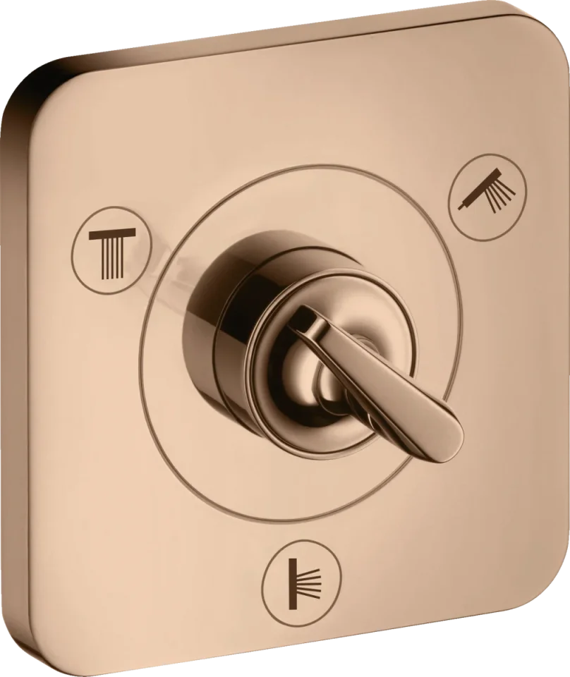 Axor Citterio E Manual Shut-off & Diverter Valves 300 X 206 X 136mm Rose Gold/gold - Polished product image - Image 1