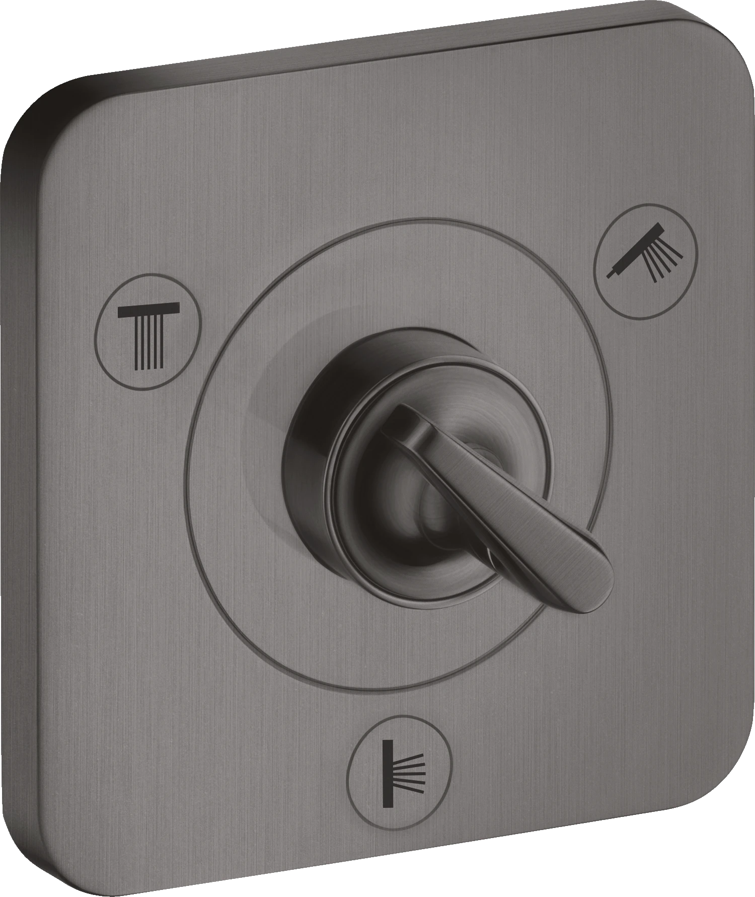 Axor Citterio E Manual Shut-off & Diverter Valves 300 X 206 X 136mm Gunmetal/chrome - Brushed