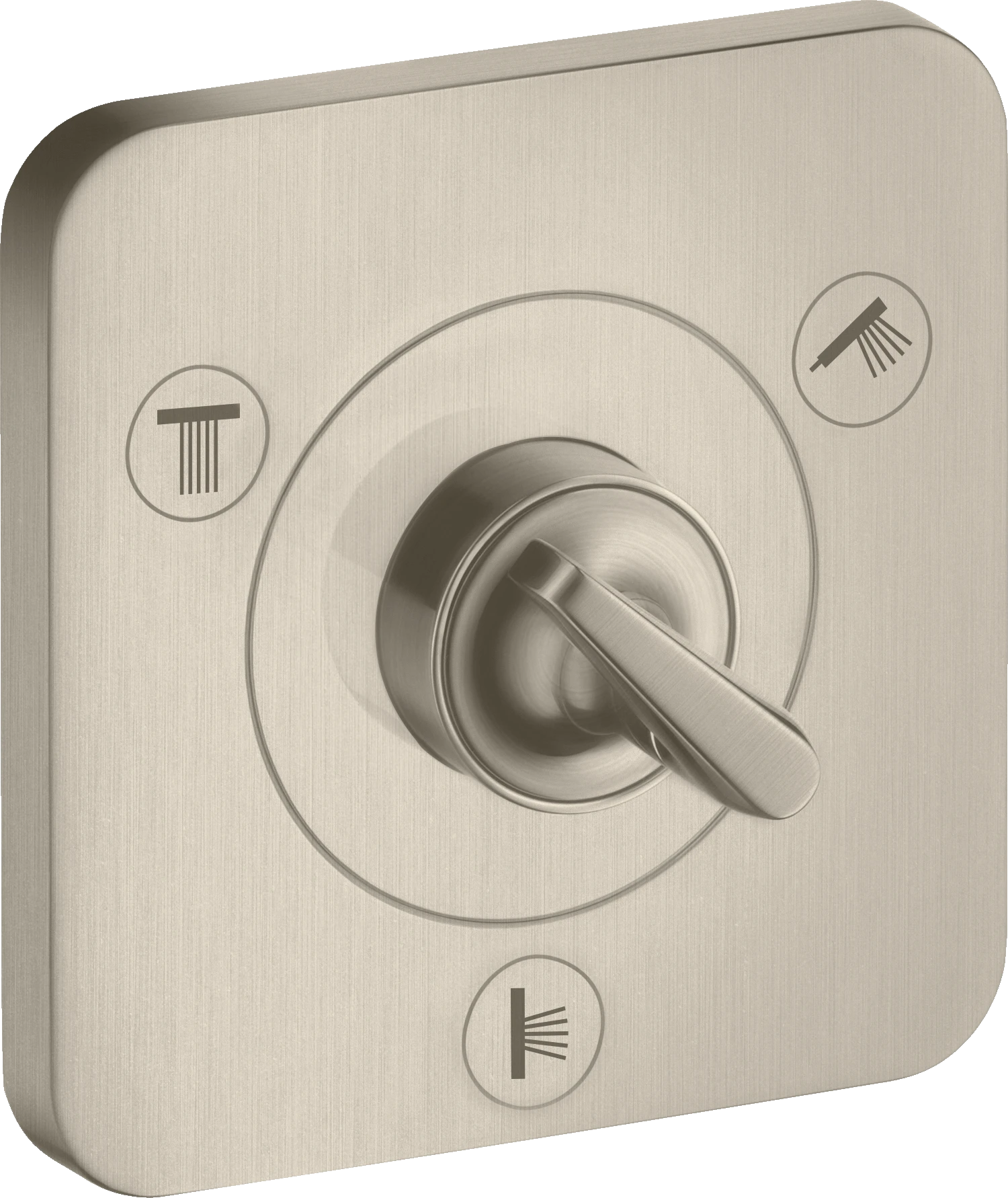 Axor Citterio E Manual Shut-off & Diverter Valves 300 X 206 X 136mm Nickel - Brushed