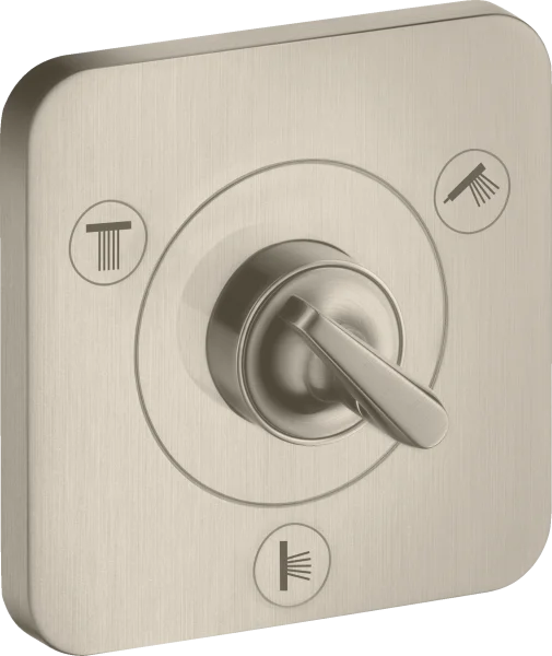 Axor Citterio E Manual Shut-off & Diverter Valves 300 X 206 X 136mm Nickel - Brushed