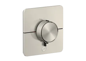 Axor Showerselect Id Thermostat Highflow For Concealed Installation Softsquare For 1 Function And Additional Outlet Stainless Steel Optic